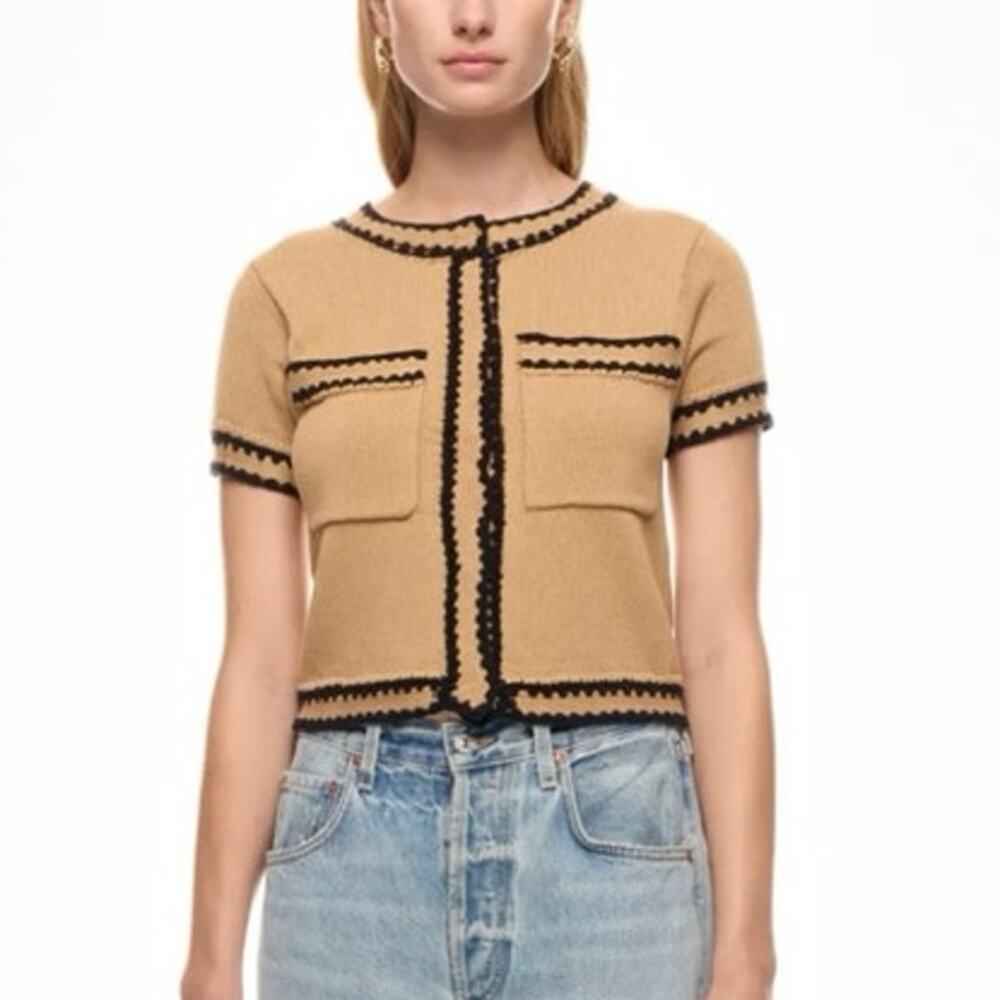 Central Park West Jules Crochet Edge Top XS
